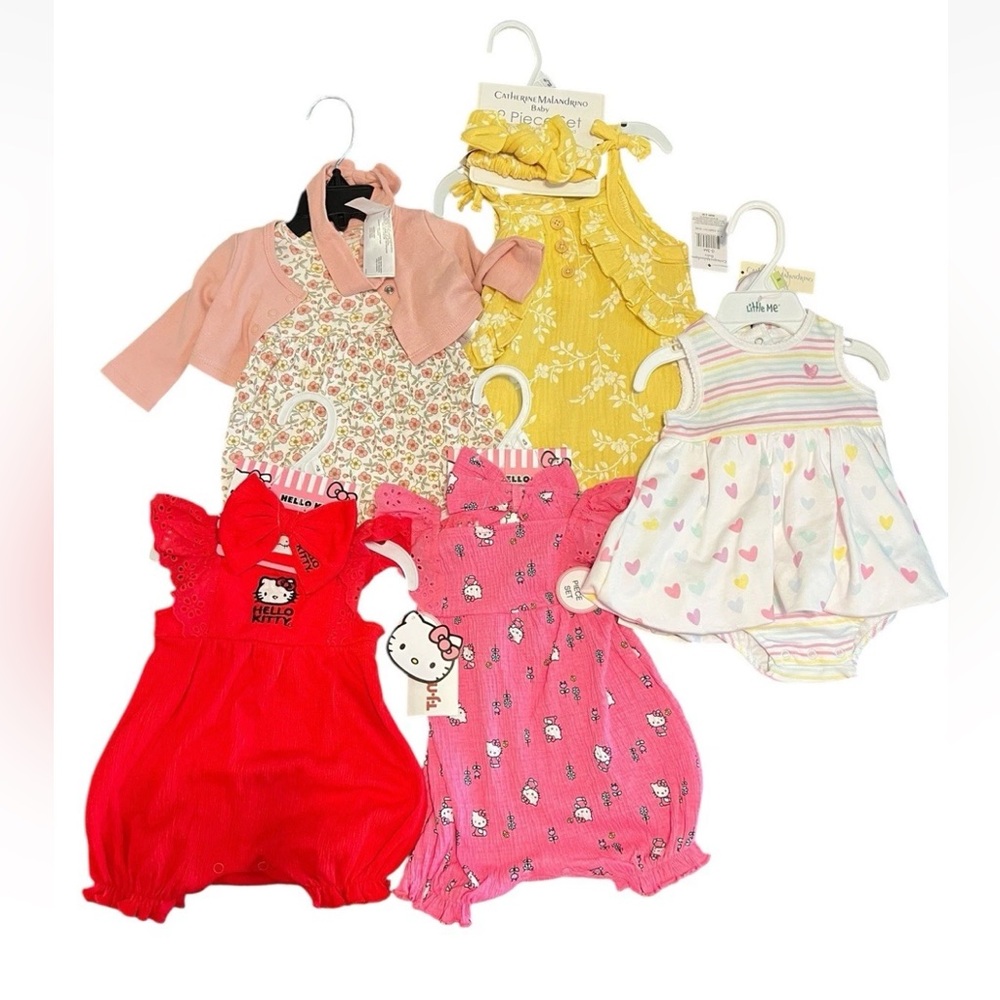 Catherine M Hello Kitty Carter’s Little Me Size 0-3 Mths Girls NWT W Head Bands